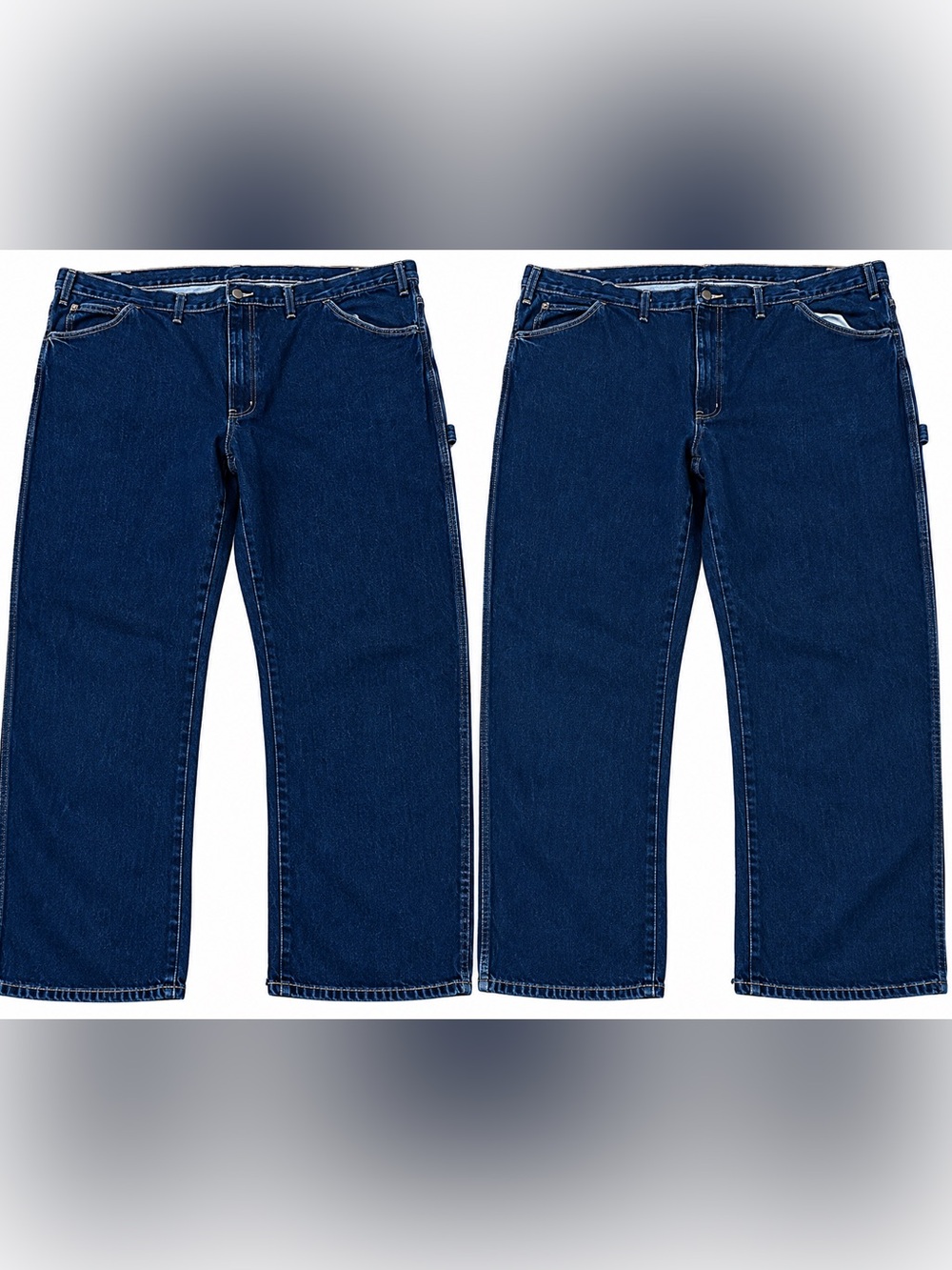 Dickies Men's Dark Blue Denim Jeans - Carpenter style 46x30